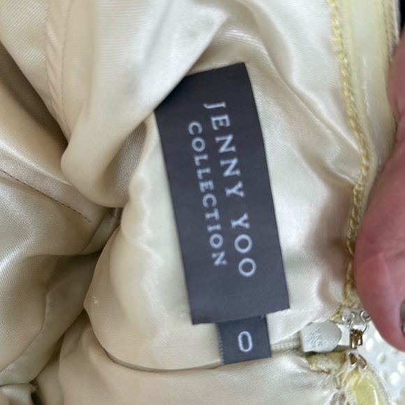 Jenny Yoo collection Elegant Cream Strapless Dress - Picture 4 of 6